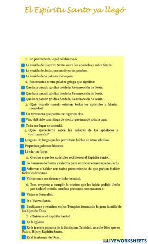 Espíritu Santo ya llego