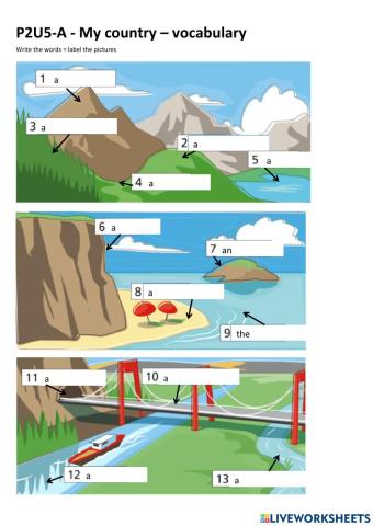 P2U5A- My country - vocabulary