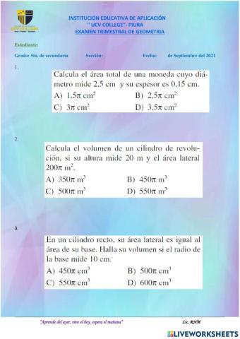 Examen de Geometria