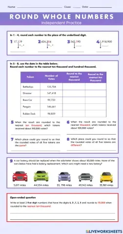 G4 - Round Whole Numbers