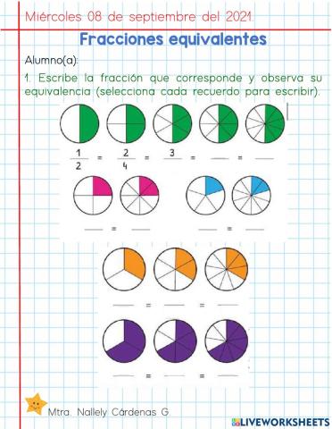Fracciones equivalentes