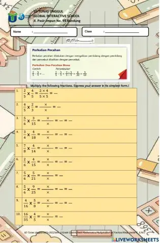 Multiplication of Fraction