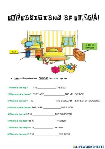 Prepositions of place