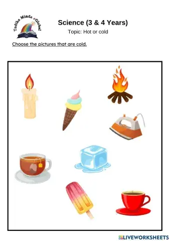 3 and 4 years: Science (Hot and Cold)