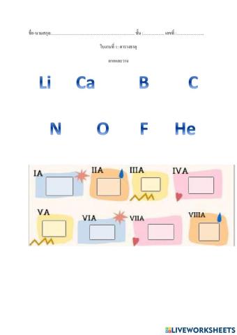 จับคู่ตารางธาตุ