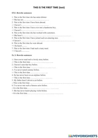 This is the first time