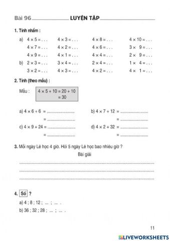 Bài tập về nhà