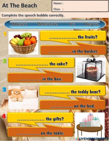 Year 2 Unit 9 At the Beach: Where's - Where are