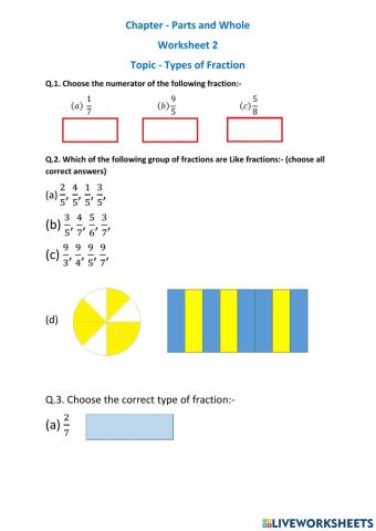 Types of fraction
