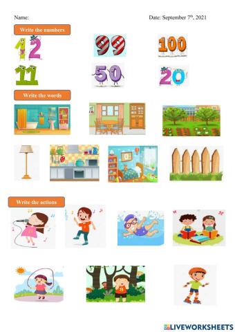 Numbers -house - actions