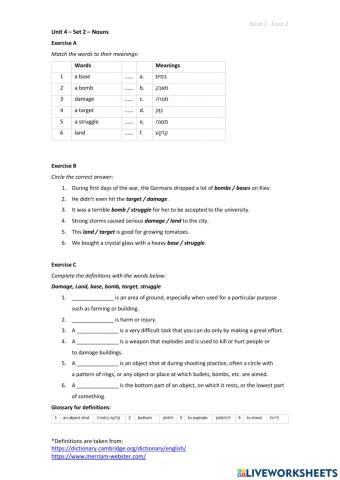 Band 2 (Core 2) - Unit 4 - Set 2