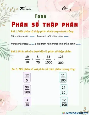 Phân số thập phân