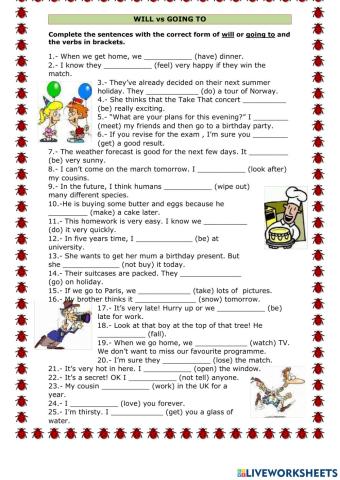 Will and Be going to