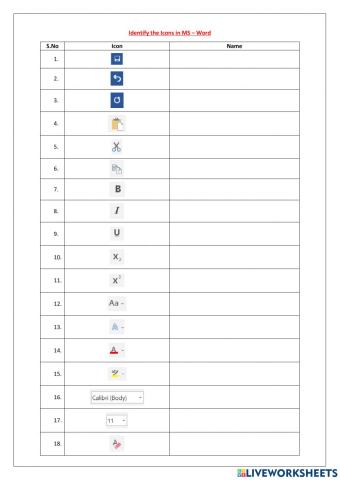 MS-Word - Icons