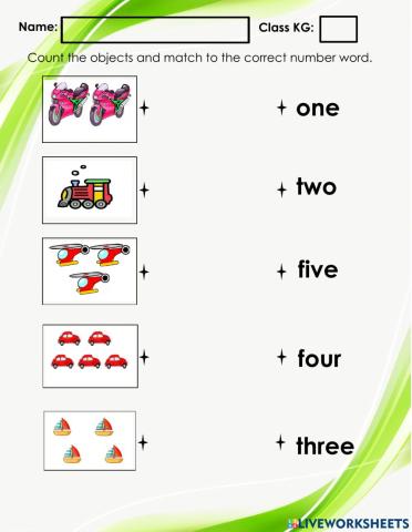 Objects and number words