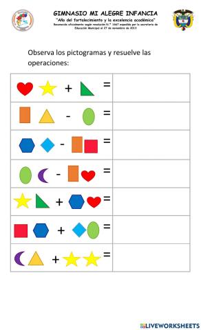 Operaciones con pictogramas
