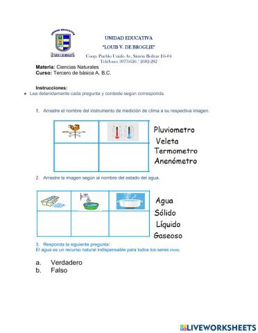 Refuerzo de ciencias naturales