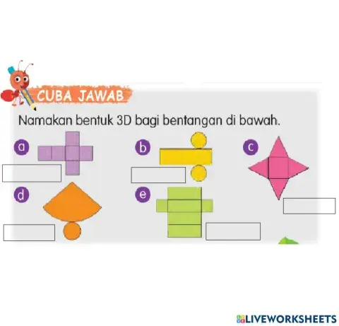 Matematik tahun 2 - bentangan bentuk 3d