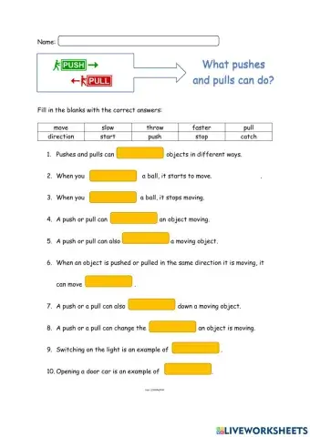 What pushes and pulls can do