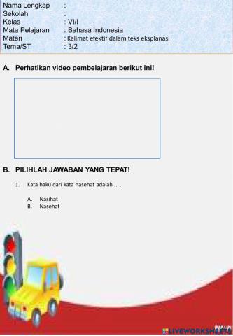 Kalimat efektif dalam teks eksplanasi