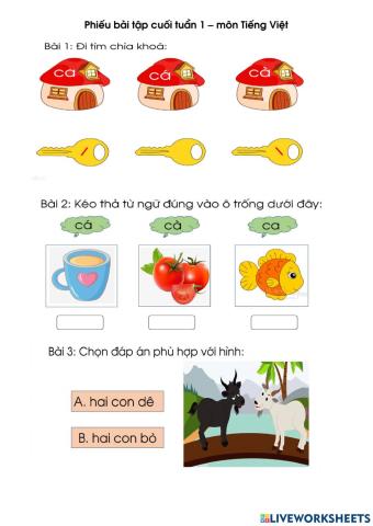 Phiếu bài tập cuối tuần môn tiếng việt