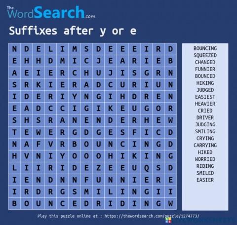 Suffixes