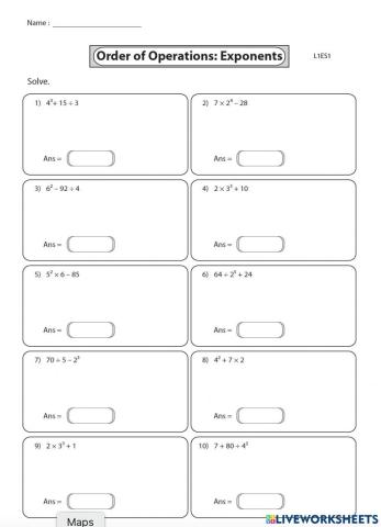 Powers and Exponents