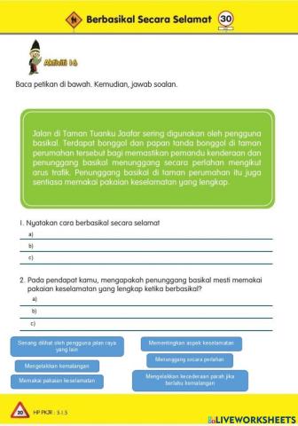 Berbasikal secara selamat