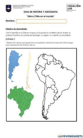 Ubicar Chile en el MAPA
