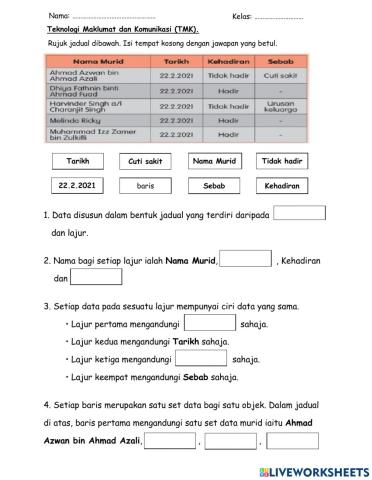 Ciri-Ciri Pengkalan Data