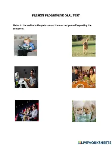 Oral Test Present Progressive