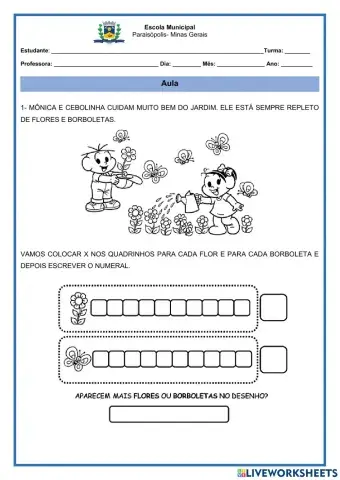 Ficha interativa 16 - 1 ano