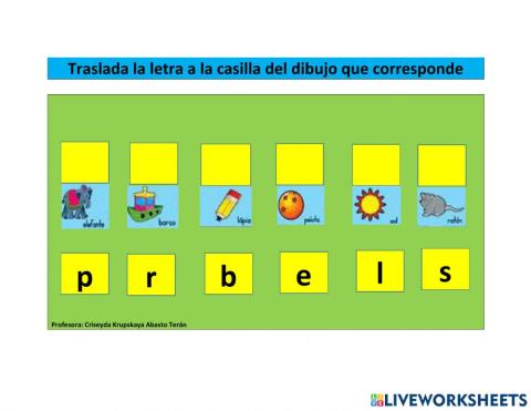 Relación figura letra