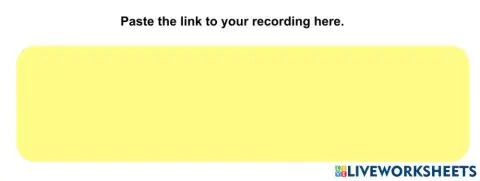 Speaking paste link to online audio recording