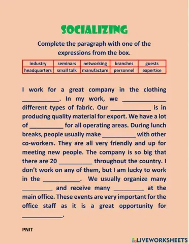 Socializing Vocabulary