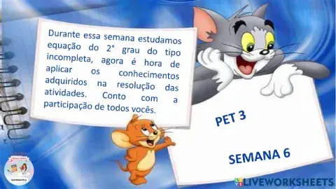 Equação do 2° grau incompleta