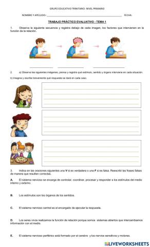 Evaluación de Ciencias naturales