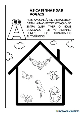 As casinhas das vogais