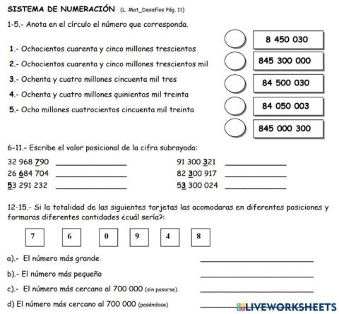 Sistema de numeraciòn