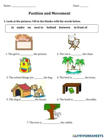 Position and Movement - Year 1