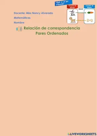 Relación de correspondencia