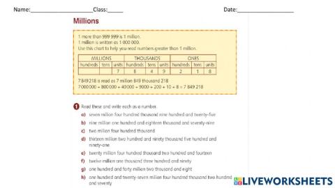 Class work pages 8,10,12