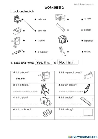 Look 1 - Unit 1 - WS 2