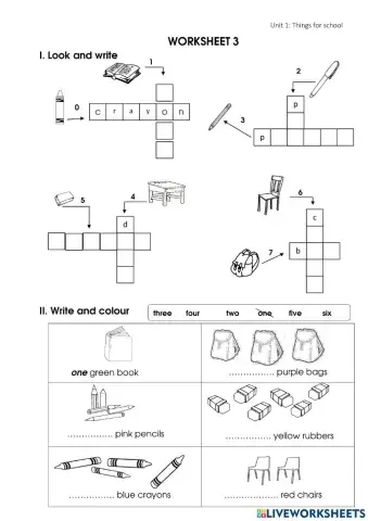 Look 1 - Unit 1 - WS 3