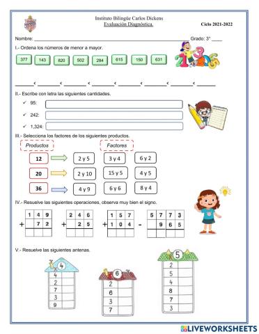 Examen diagnóstico Mate 1
