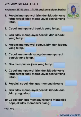 Sains tahun 5: sifat jirim