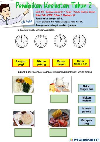 English-Pendidikan Kesihatan Tahun 2-Patuhi Waktu Makan