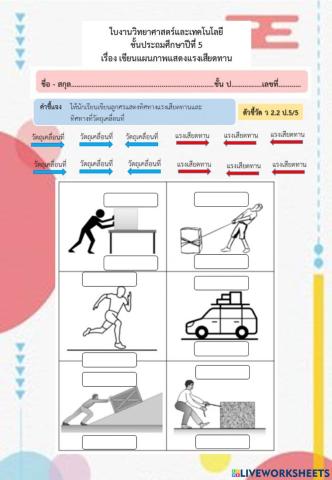 เขียนแผนภาพแสดงแรงเสียดทาน