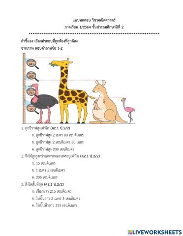 บทที่ 3 การวัดความยาว
