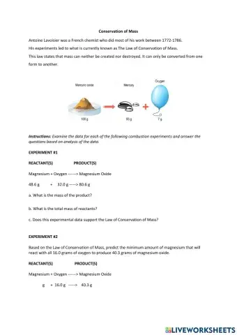 Conservation of Mass